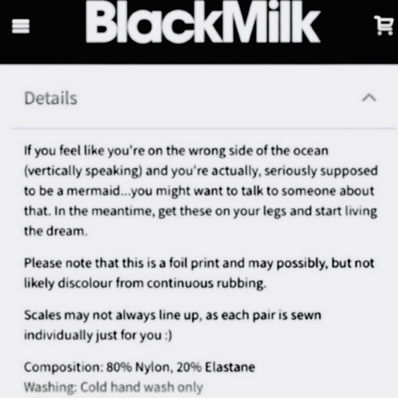 BlackMilk Womens Black Chroma Mermaid Leggings Sm - Picture 9 of 13